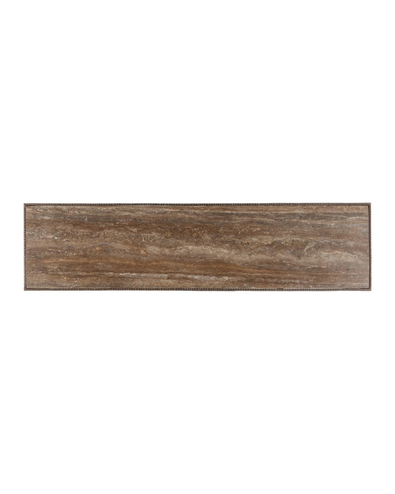 Currey and Company - 4000-0277 - Console Table - Ampleur - Rustic Bronze / Natural