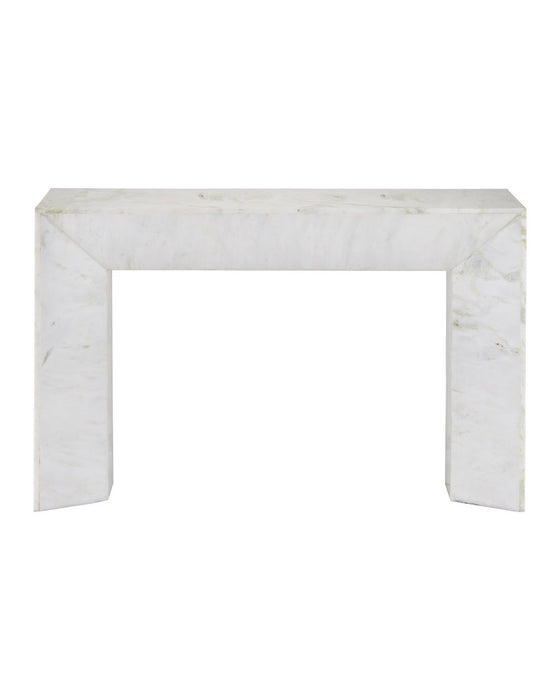 Currey and Company - 4000-0278 - Console Table - Fireside - Natural White / Green