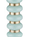 Currey and Company - 4000-0281 - Drinks Table - Lambent - Turquoise / Brushed Brass / Natural