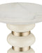 Currey and Company - 4000-0282 - Drinks Table - Lambent - Peach / Brushed Brass / Natural