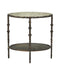 Currey and Company - 4000-0284 - Side Table - Spalzato - Aged Brass / Antique Glass