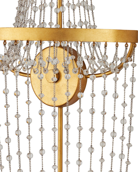 Currey and Company - 5000-0307 - LED Wall Sconce - Mademoiselle - Clear / Contemporary Gold Leaf / Contemporary Gold