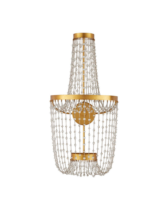 Currey and Company - 5000-0307 - LED Wall Sconce - Mademoiselle - Clear / Contemporary Gold Leaf / Contemporary Gold