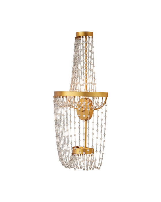 Currey and Company - 5000-0307 - LED Wall Sconce - Mademoiselle - Clear / Contemporary Gold Leaf / Contemporary Gold