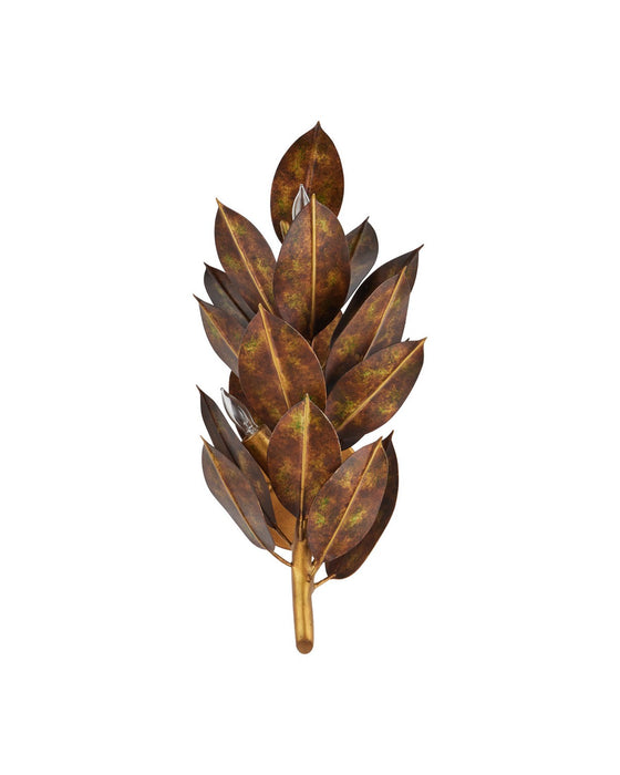Currey and Company - 5000-0308 - Three Light Wall Sconce - Weston - Magnolia Leaf
