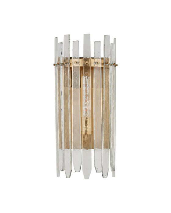 Currey and Company - 5000-0312 - One Light Wall Sconce - Electra - Clear / Antique Brass