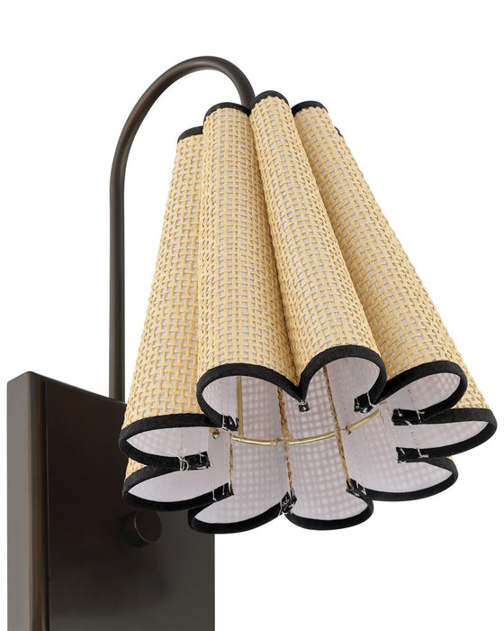 Currey and Company - 5000-0314 - One Light Wall Sconce - Blithe - Natural / Dark Bronze
