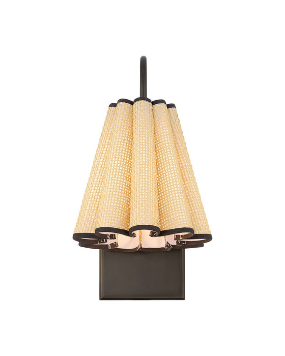 Currey and Company - 5000-0314 - One Light Wall Sconce - Blithe - Natural / Dark Bronze