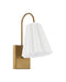 Currey and Company - 5000-0315 - One Light Wall Sconce - Blithe - Off-White / Coffee Brass