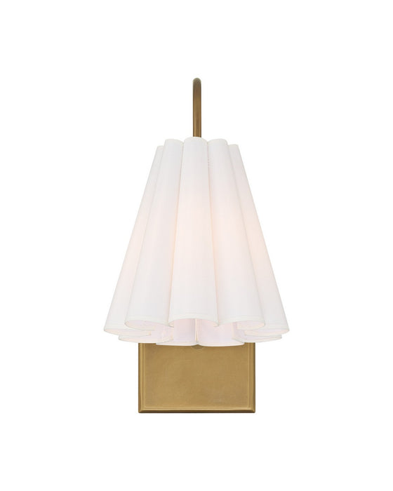 Currey and Company - 5000-0315 - One Light Wall Sconce - Blithe - Off-White / Coffee Brass