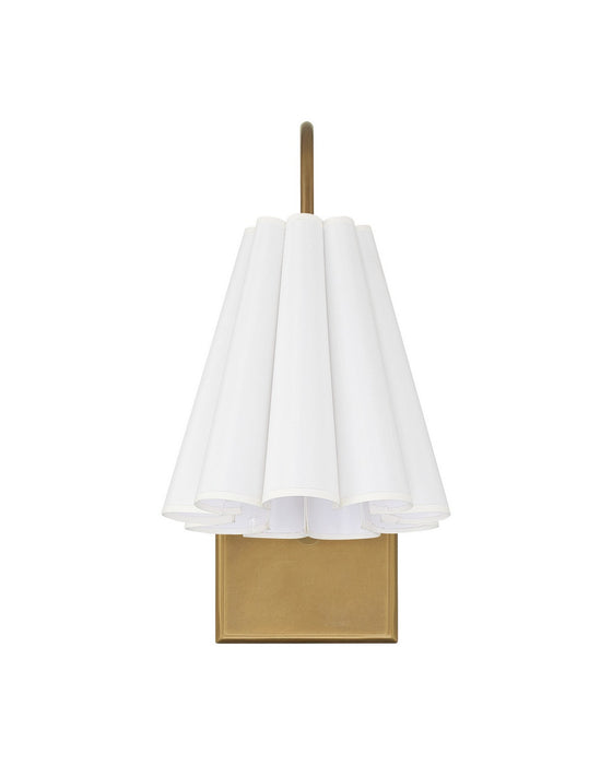 Currey and Company - 5000-0315 - One Light Wall Sconce - Blithe - Off-White / Coffee Brass