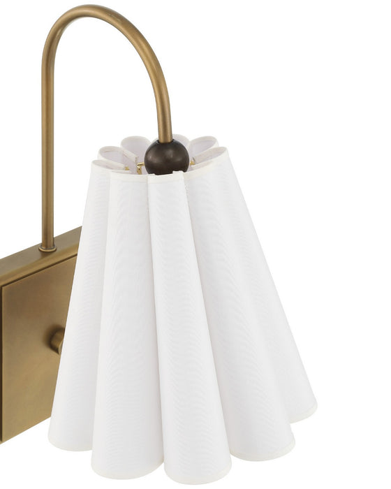 Currey and Company - 5000-0315 - One Light Wall Sconce - Blithe - Off-White / Coffee Brass