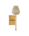 Currey and Company - 5000-0316 - LED Wall Sconce - Francie - Antique Gold Leaf / Natural