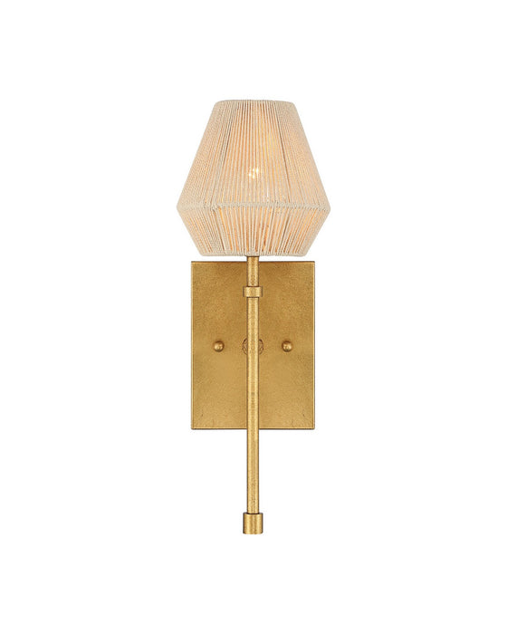 Currey and Company - 5000-0316 - LED Wall Sconce - Francie - Antique Gold Leaf / Natural