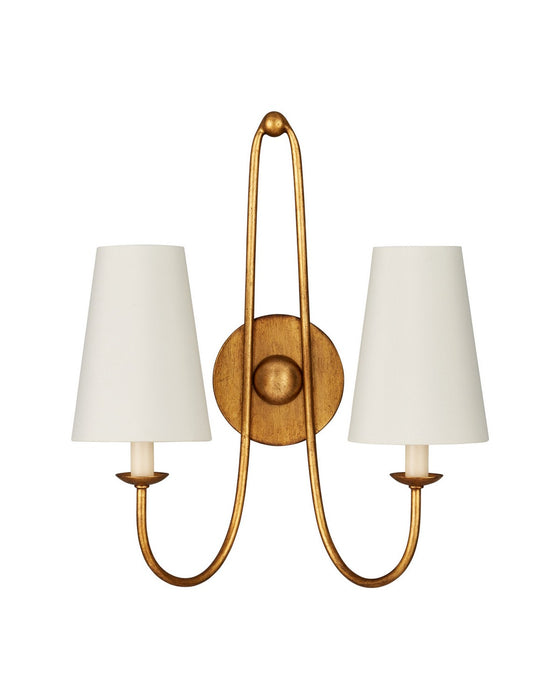 Currey and Company - 5000-0318 - Two Light Wall Sconce - Brayden - Antique Gold Leaf