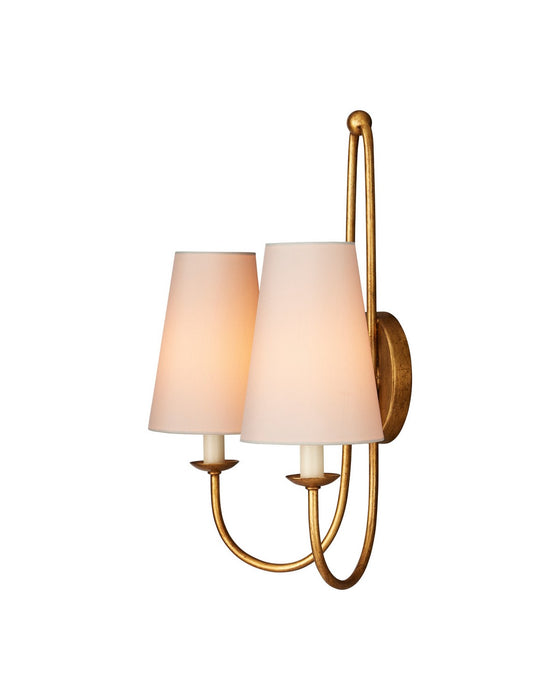 Currey and Company - 5000-0318 - Two Light Wall Sconce - Brayden - Antique Gold Leaf