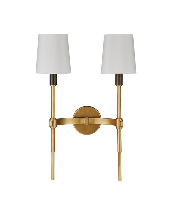 Currey and Company - 5000-0320 - Two Light Wall Sconce - Grigsby - Antique Brass / Bronze