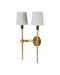 Currey and Company - 5000-0320 - Two Light Wall Sconce - Grigsby - Antique Brass / Bronze