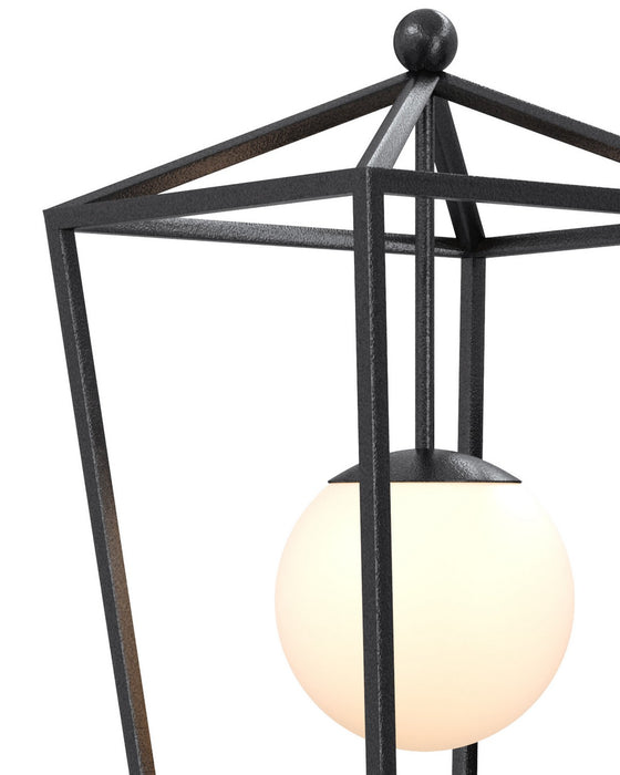 Currey and Company - 5500-0061 - One Light Wall Sconce - Denison - Midnight / Frosted White