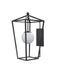 Currey and Company - 5500-0061 - One Light Wall Sconce - Denison - Midnight / Frosted White