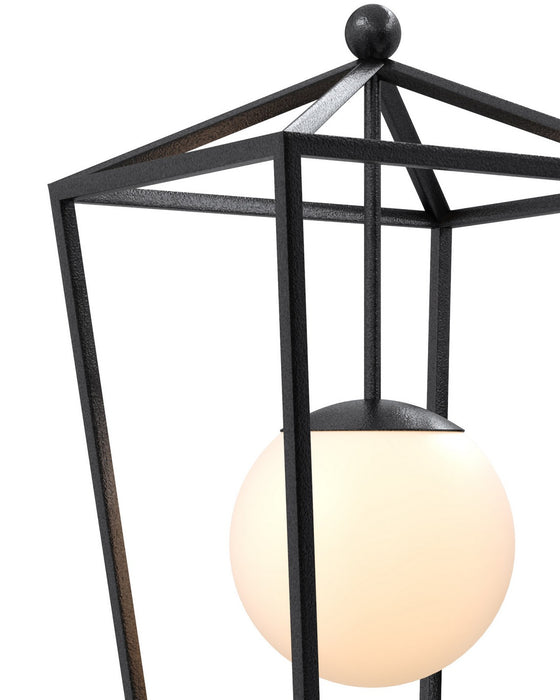 Currey and Company - 5500-0062 - One Light Wall Sconce - Denison - Midnight / Frosted White