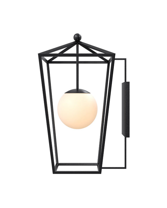 Currey and Company - 5500-0062 - One Light Wall Sconce - Denison - Midnight / Frosted White