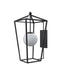 Currey and Company - 5500-0062 - One Light Wall Sconce - Denison - Midnight / Frosted White