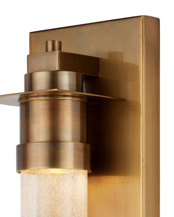 Currey and Company - 5500-0067 - LED Wall Sconce - Provence - Antique Brass / Clear