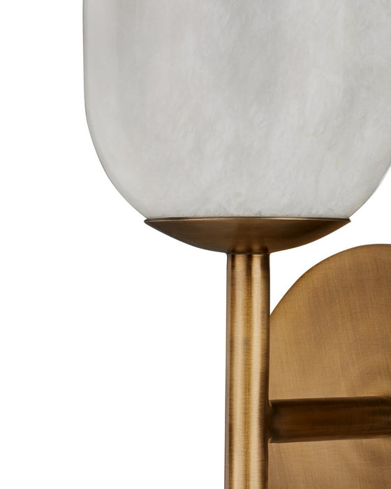 Currey and Company - 5800-0082 - One Light Wall Sconce - Belmont - Natural / Antique Brass