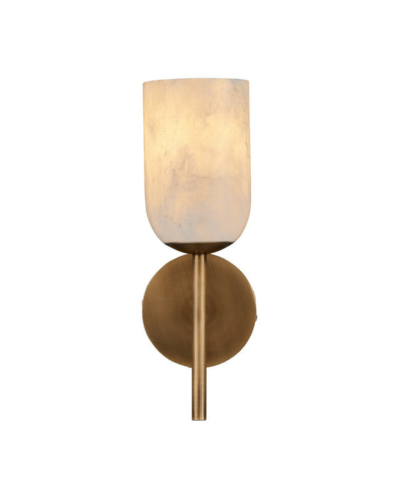 Currey and Company - 5800-0082 - One Light Wall Sconce - Belmont - Natural / Antique Brass