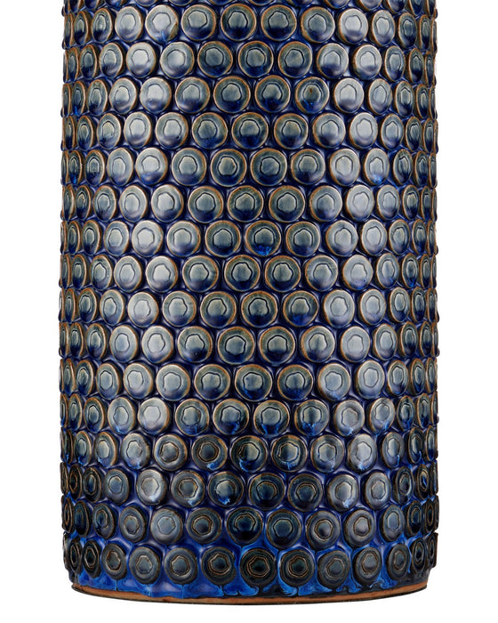 Currey and Company - 6000-1079 - One Light Table Lamp - Lunares - Dark Blue Reactive