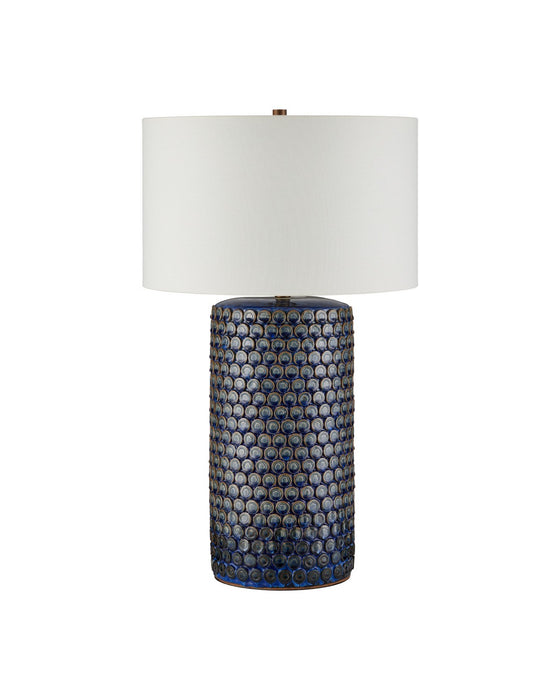 Currey and Company - 6000-1079 - One Light Table Lamp - Lunares - Dark Blue Reactive
