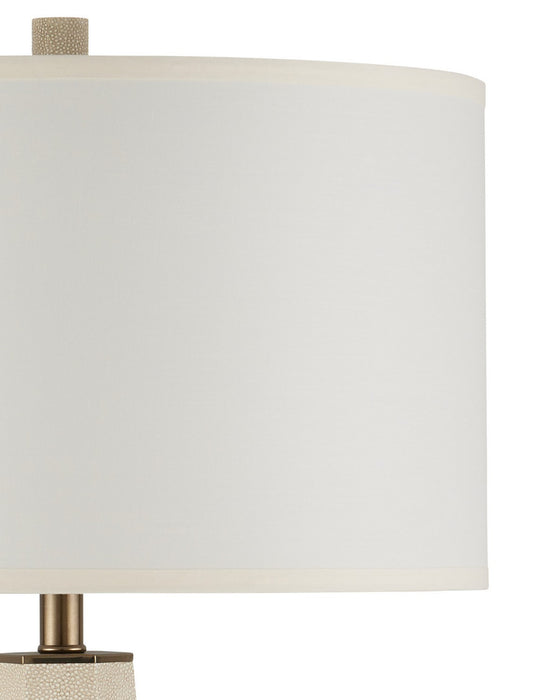 Currey and Company - 6000-1082 - One Light Table Lamp - Galuchat - Ivory Faux Shagreen / Brass