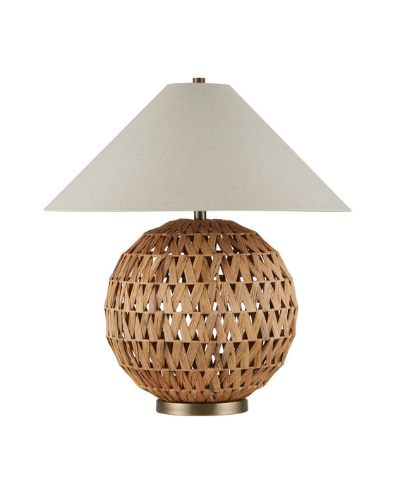 Currey and Company - 6000-1085 - One Light Table Lamp - Casimer - Natural / Brass