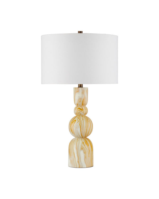 Currey and Company - 6000-1086 - One Light Table Lamp - Chawton - Marbleized Yellow