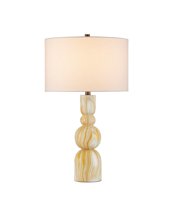 Currey and Company - 6000-1086 - One Light Table Lamp - Chawton - Marbleized Yellow