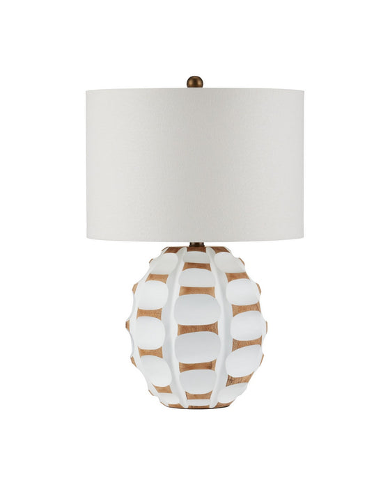 Currey and Company - 6000-1089 - One Light Table Lamp - Betel Nut - White