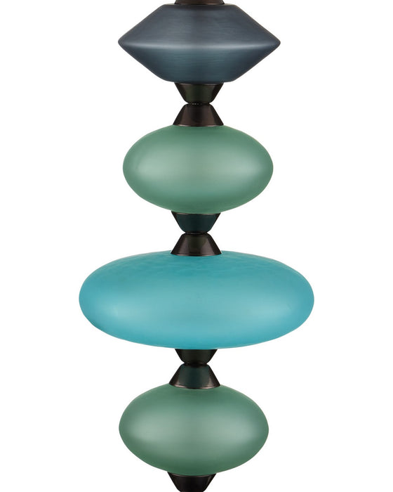 Currey and Company - 6000-1093 - One Light Table Lamp - Nereid - Blue / Metallic Black