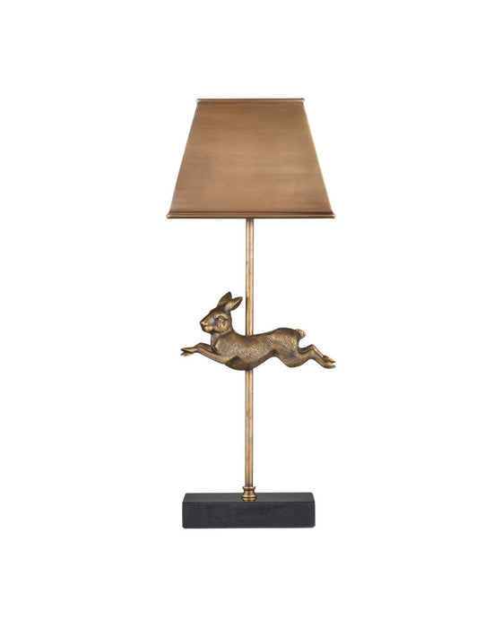 Currey and Company - 6000-1094 - One Light Table Lamp - Patter - Vintage Brass / Black