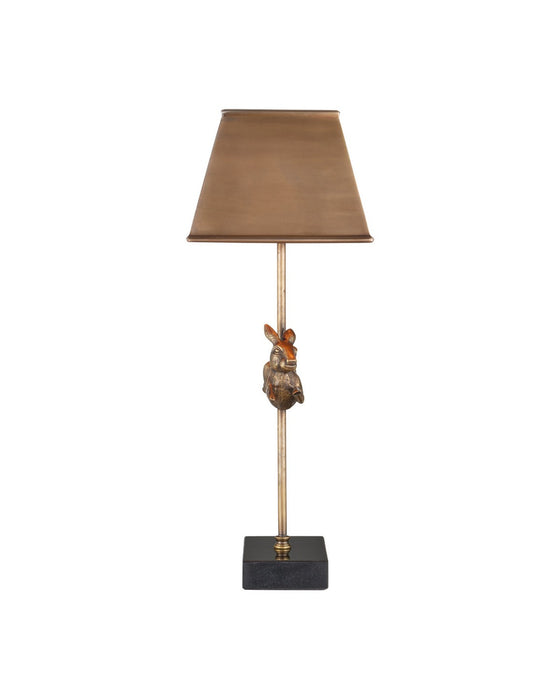 Currey and Company - 6000-1094 - One Light Table Lamp - Patter - Vintage Brass / Black