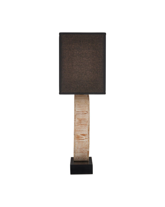 Currey and Company - 6000-1100 - One Light Table Lamp - Pinion - Natural / Black