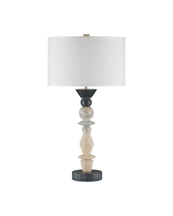 Currey and Company - 6000-1101 - One Light Table Lamp - Cairn - Natural / Midnight Black