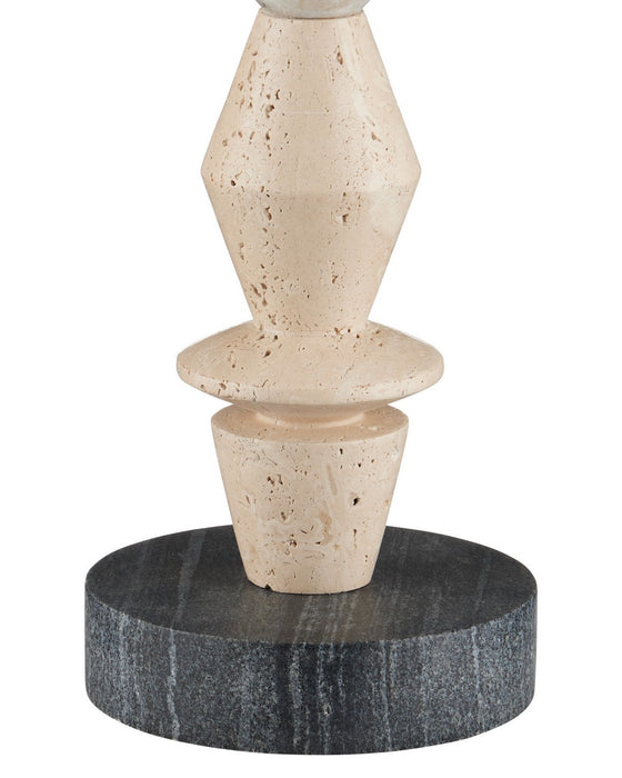 Currey and Company - 6000-1101 - One Light Table Lamp - Cairn - Natural / Midnight Black