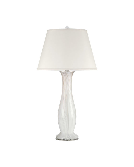 Currey and Company - 6000-1102 - One Light Table Lamp - Penna - Light Gray / Off-White
