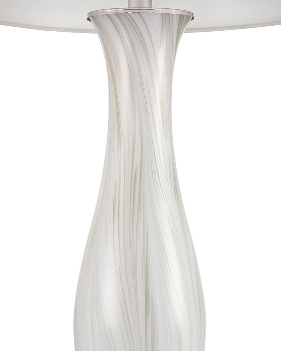 Currey and Company - 6000-1102 - One Light Table Lamp - Penna - Light Gray / Off-White