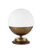 Currey and Company - 6000-1103 - LED Table Lamp - Orbis - Textured Antique Brass / Milk / Natural