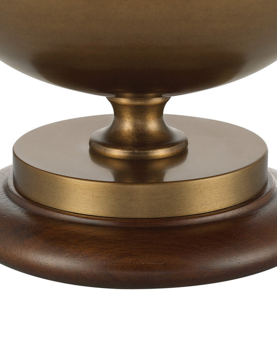 Currey and Company - 6000-1103 - LED Table Lamp - Orbis - Textured Antique Brass / Milk / Natural