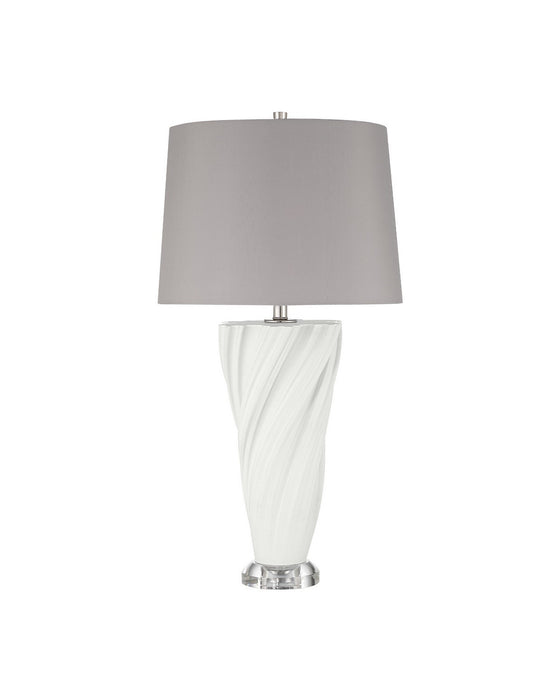 Currey and Company - 6000-1105 - One Light Table Lamp - Ascension - Off-White / Clear