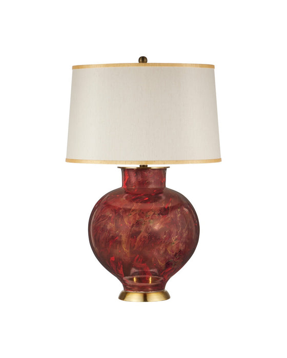 Currey and Company - 6000-1106 - One Light Table Lamp - Lutz - Dark Red / Gold