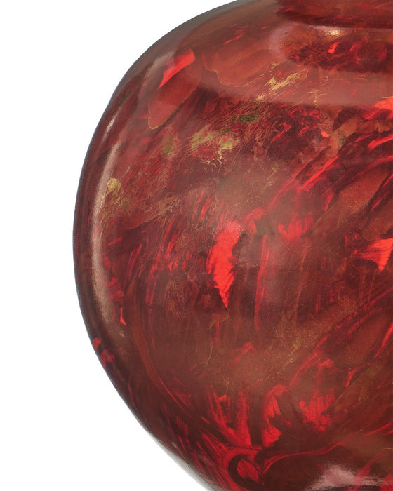 Currey and Company - 6000-1106 - One Light Table Lamp - Lutz - Dark Red / Gold